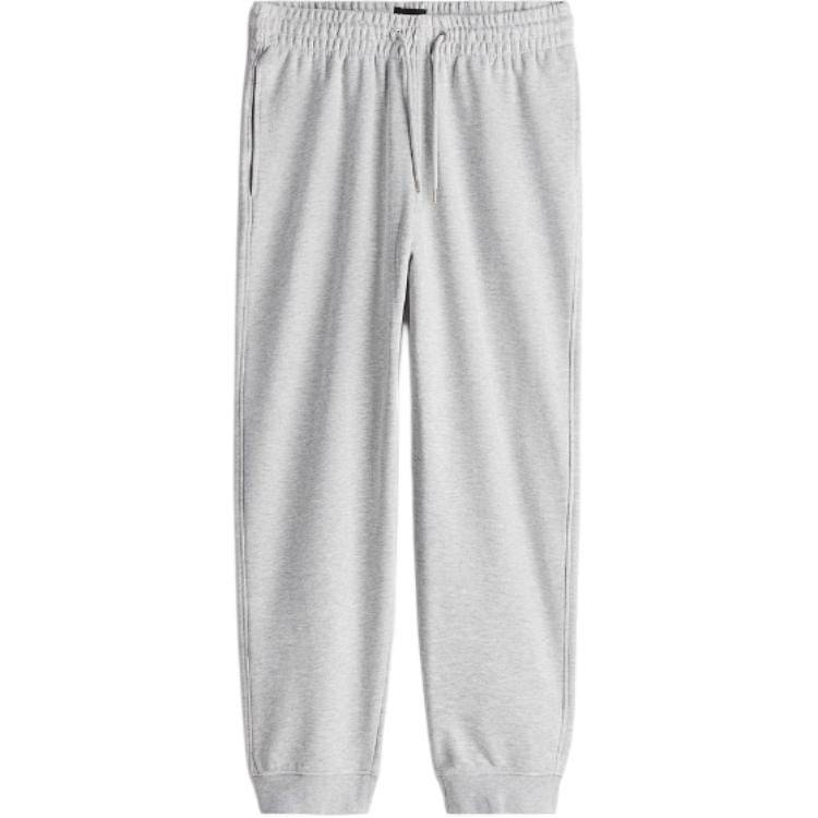 

Вязаные спортивные брюки мужские смешанного светло-серого цвета H&M