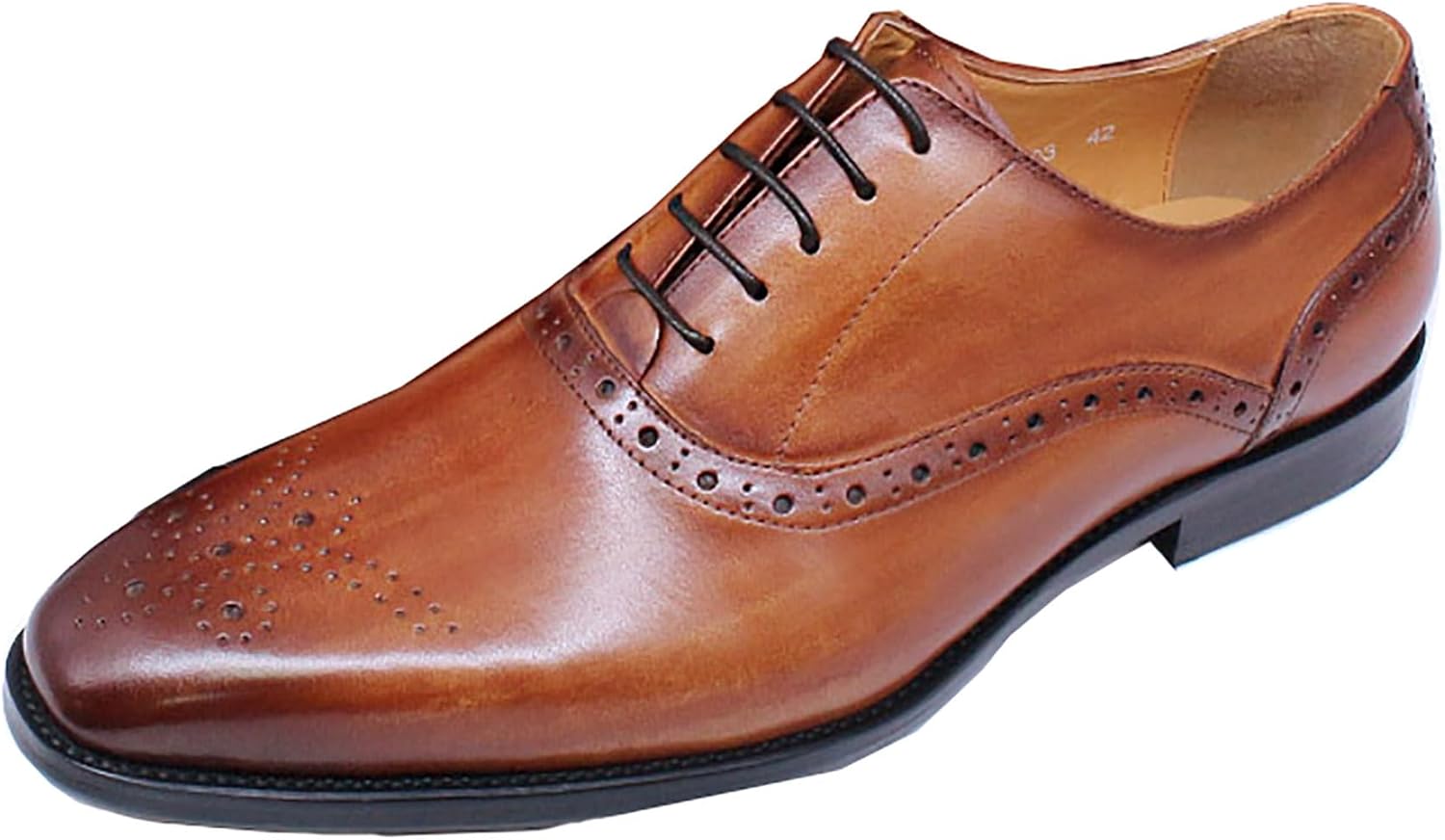 

Мужские оксфорды Santimon, повседневная и официальная обувь Derby из натуральной кожи для свадьбы, смокинга и повседневной носки, коричневый