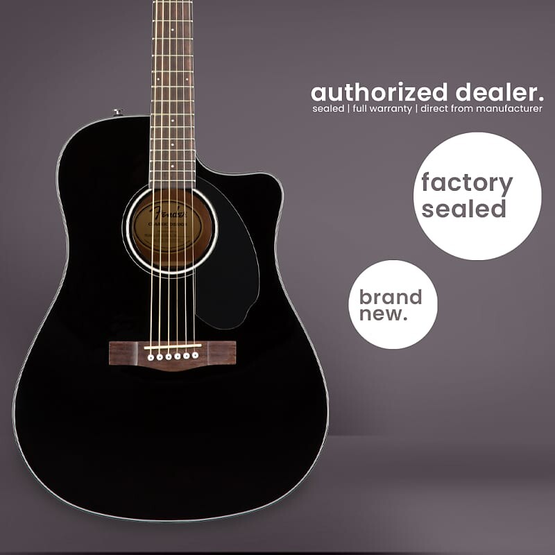 

Акустическая гитара Fender CD60SCE - Dreadnought Acoustic Electric Guitar - Black