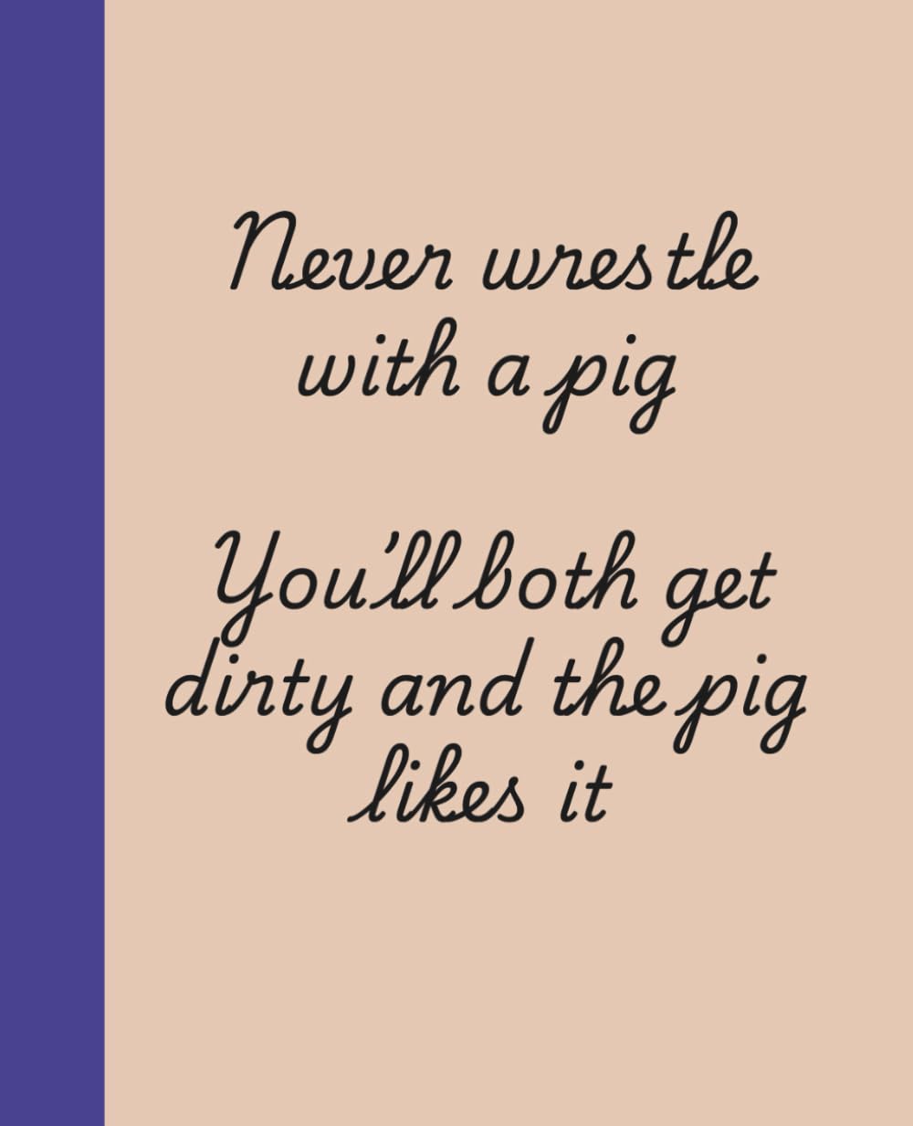 

Lined notebook: Piggy design journal 100 pages wide ruled