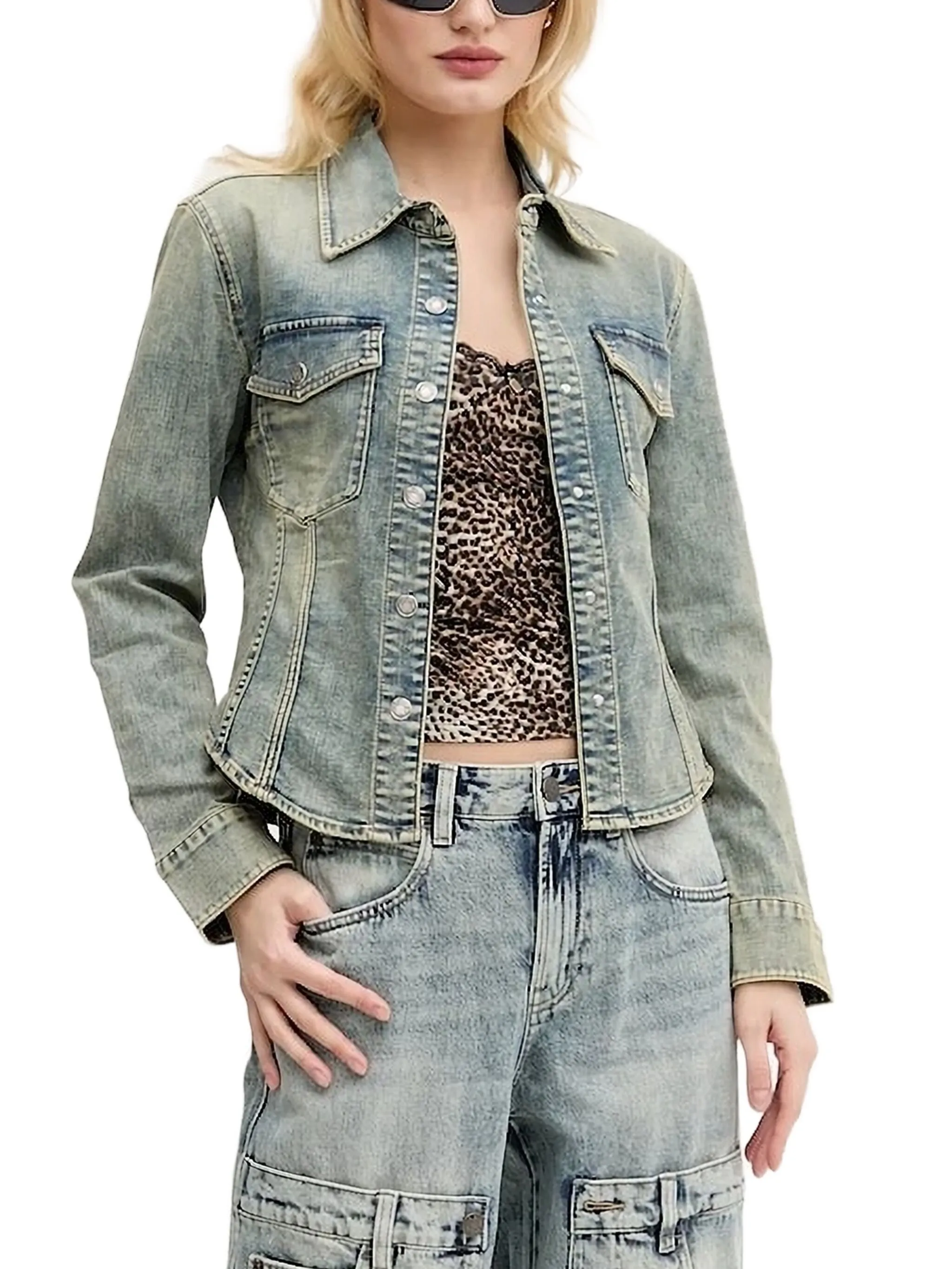 

Джинсовая куртка с вышивкой Miss Sixty, синий