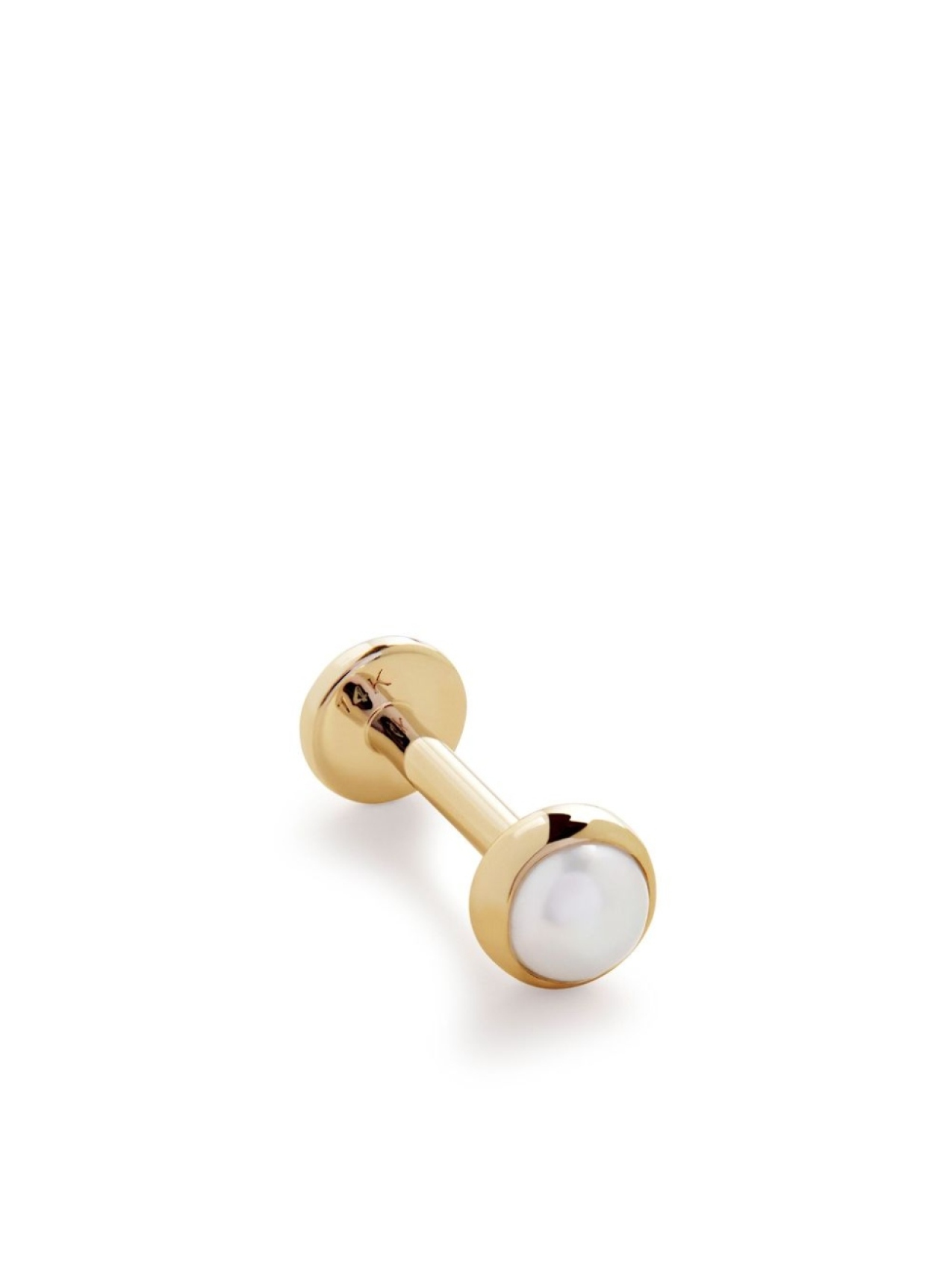 

Monica Vinader серьга Pearl Labret из желтого золота, золотой