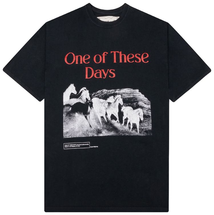 

One Of These Days Футболка «В один прекрасный день я буду рад, что ты со мной» (Hard Washed Black)