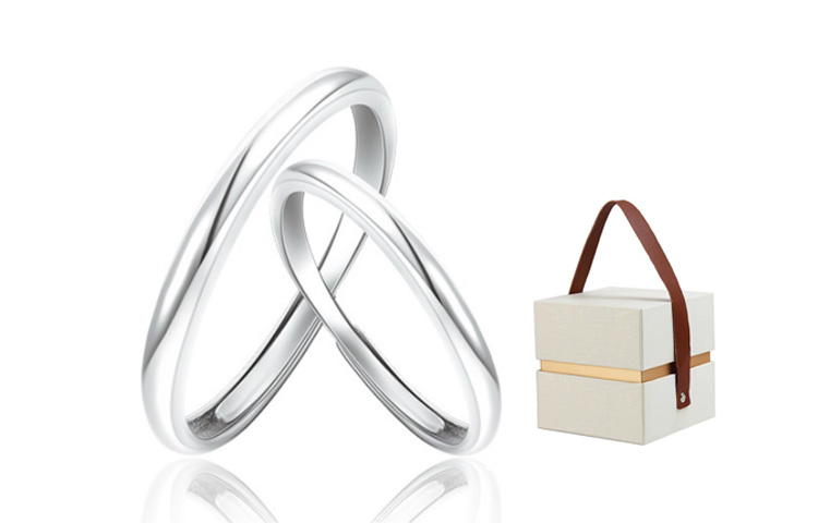 

Серебряное кольцо S925 унисекс пара серебро+белый SIMPLE JOYS, серебряный/белый