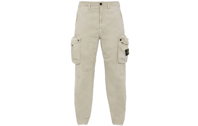 STONE ISLAND Кargo штаны мужские ecru — фото 3