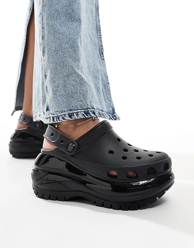 Сабо унисекс Crocs Mega Crush черного цвета