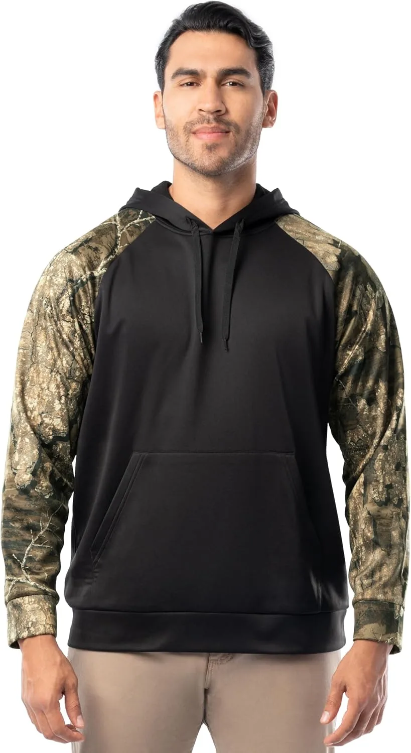 

Realtree мужская флисовая толстовка с капюшоном и реглан