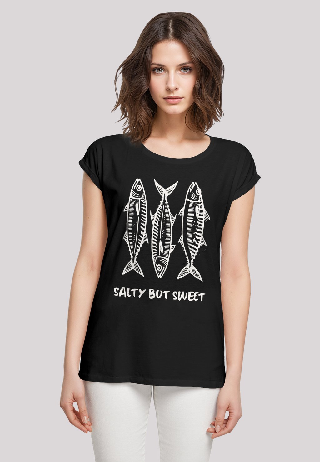 

Футболка с принтом SALTY BUT SWEET SUMMER F4NT4STIC, черный