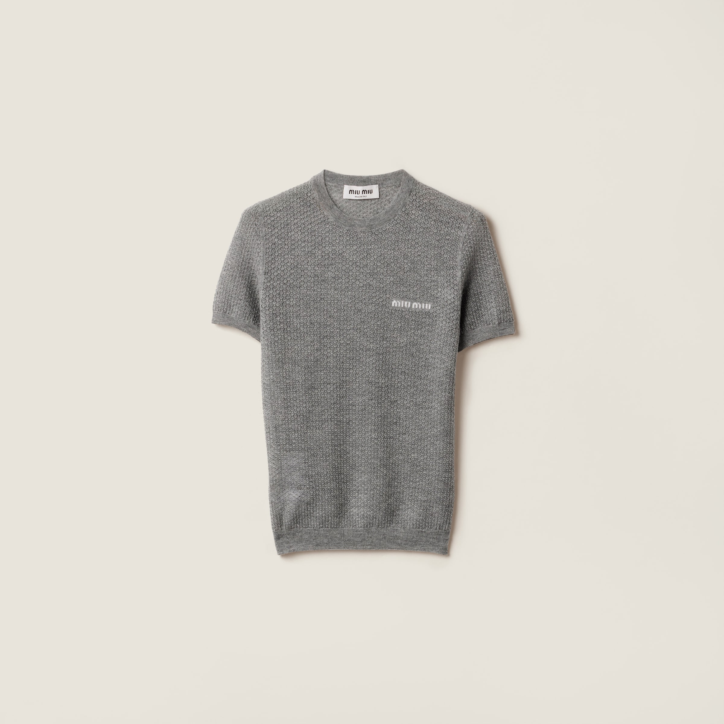 

Кашемировый свитер MIU MIU, серый