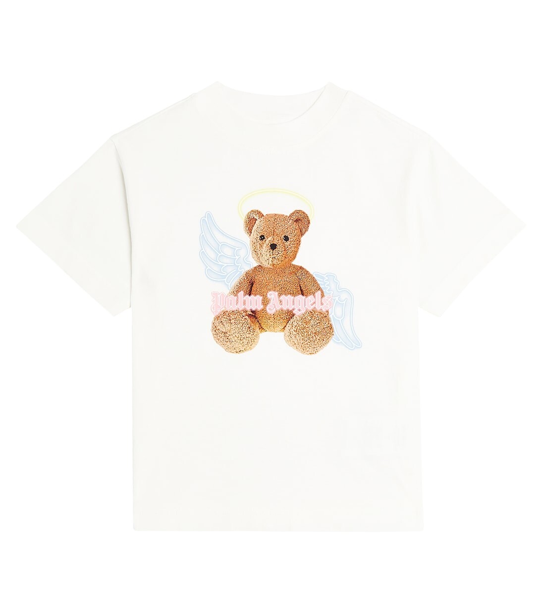 

Футболка из хлопкового джерси с принтом Palm Angels Kids, белый
