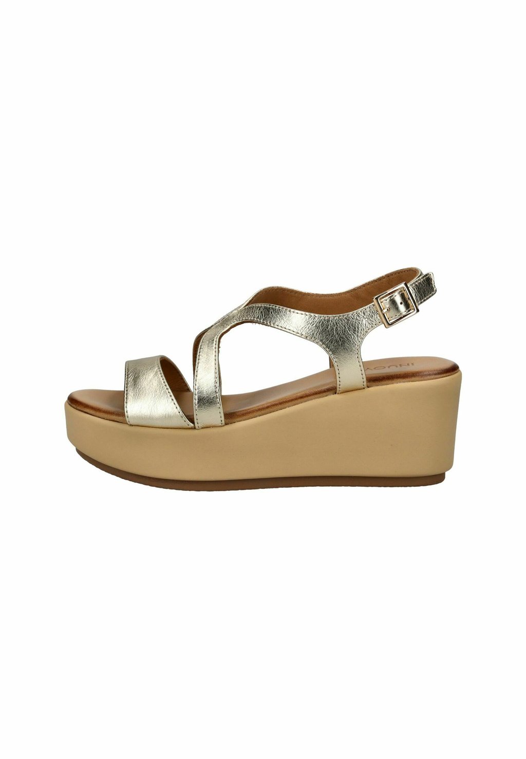 Босоножки на танкетке High heeled sandals Inuovo, золотой