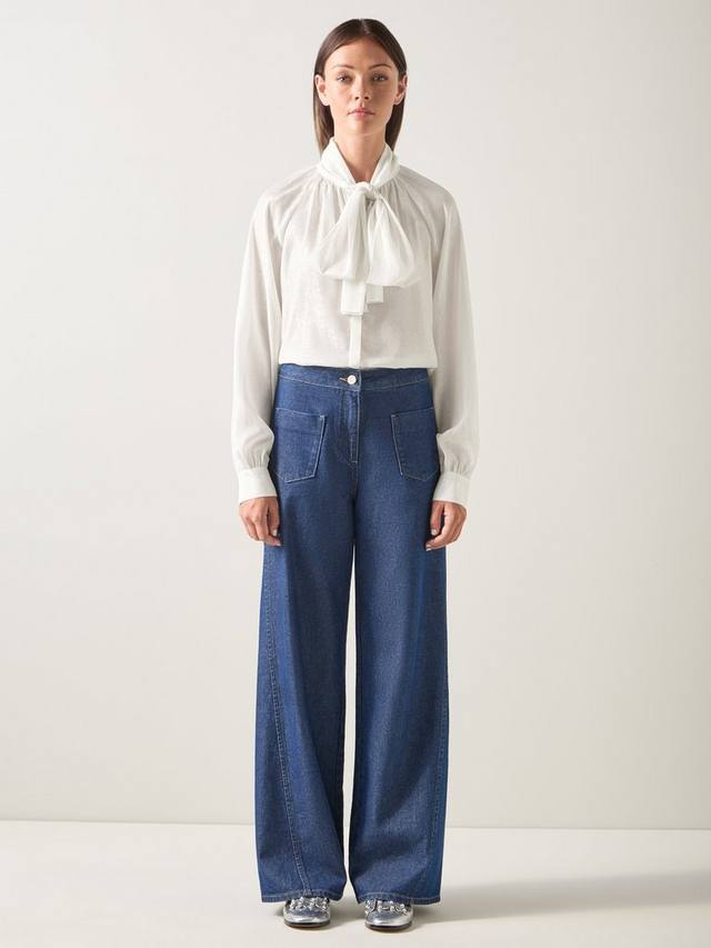 

LKB London топ с галстучным воротником Viv L.K.Bennett, Silver