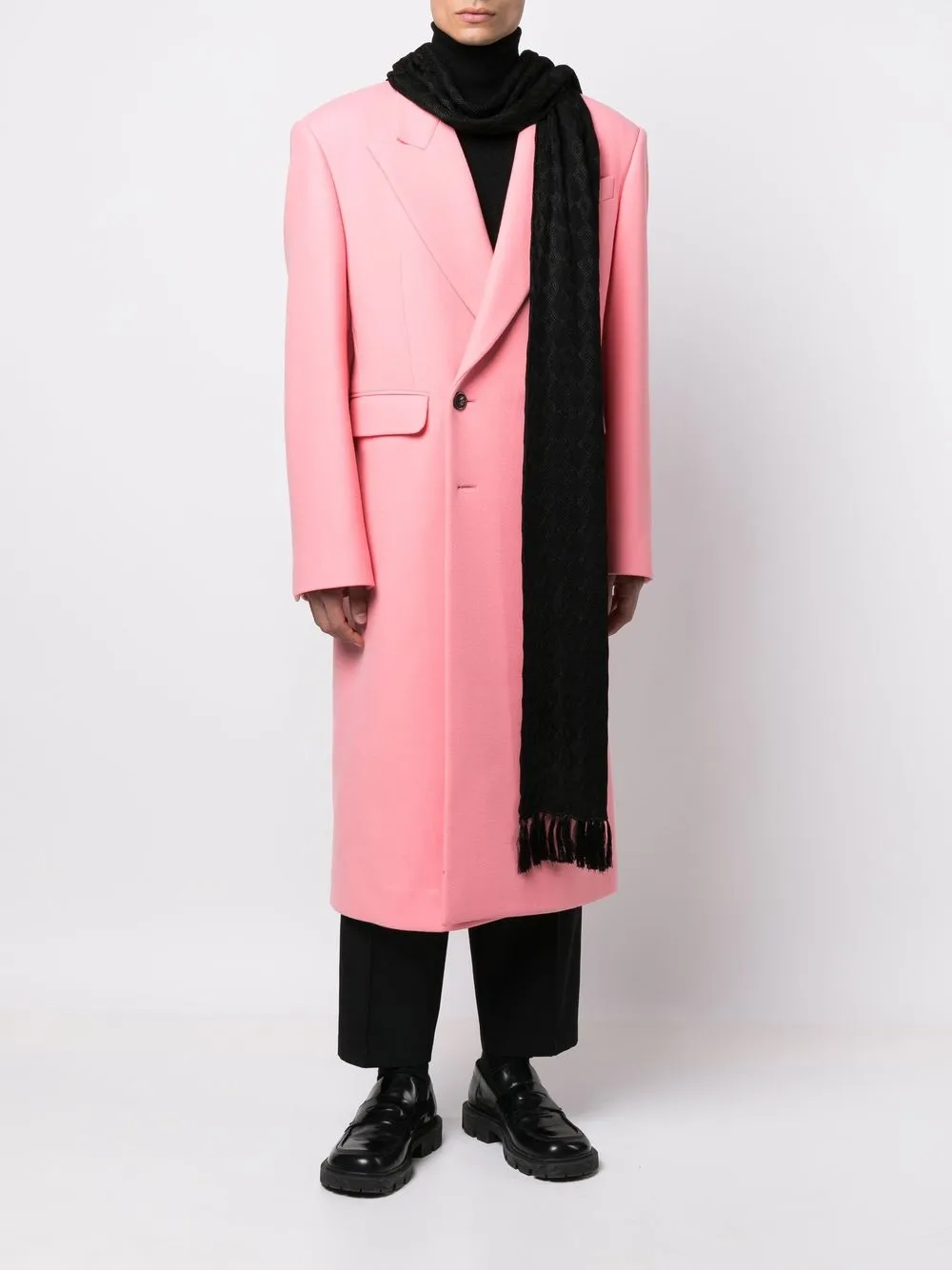 

Шелковый платок с вышитым логотипом MAISON MARGIELA, черный