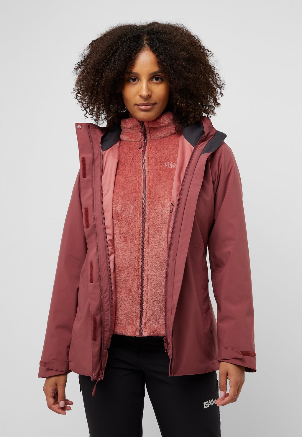 

Куртка из хардшелла ROTWAND 3IN1 Jack Wolfskin, красный