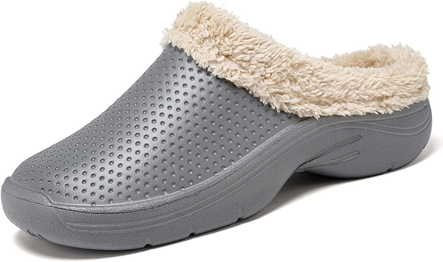 

Мужские и женские утепленные сабо CERYTHRINA с дышащей сетчатой подкладкой для дома и улицы, для прогулок и работы в саду, зимние тапочки, серый