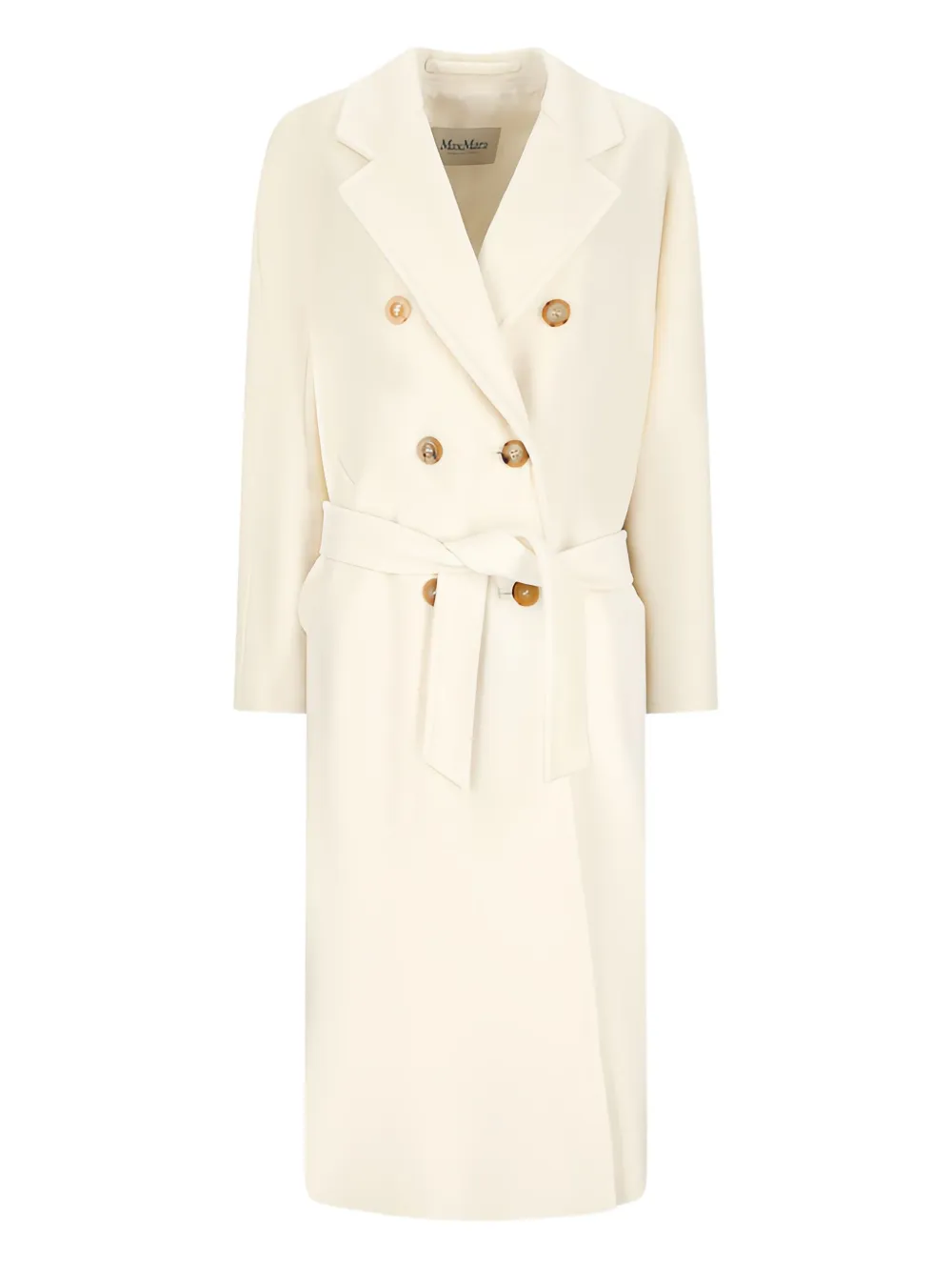 

Двубортное пальто с поясом MADAME MAX MARA, белый