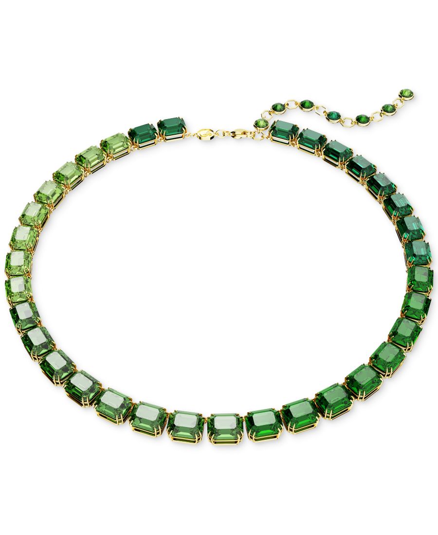

Колье Millenia с кристаллами золотистого цвета, 16-3/4 дюйма Swarovski, Green