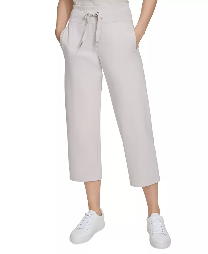 

Женские укороченные брюки с завязками на талии Calvin Klein, коричневый/бежевый