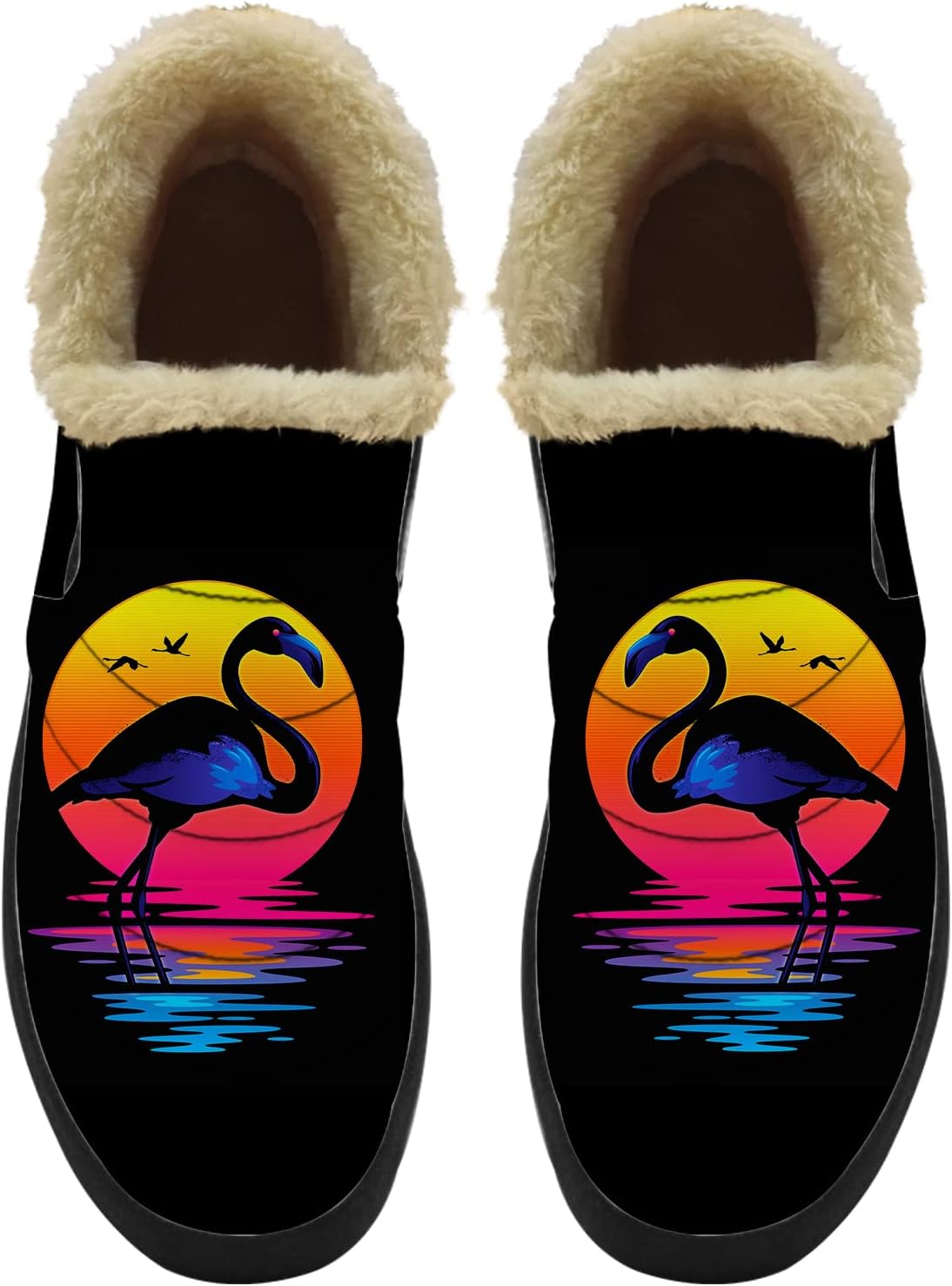 

Зимняя обувь для женщин Flamingo: снегоступы, низкие модные кроссовки, ботильоны на липучке, подарки на День святого Валентина Ximem, Sunset Flamingo