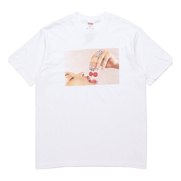 

Футболка ss20 week 1 cherries tee cherry short sleeve white Supreme, белый