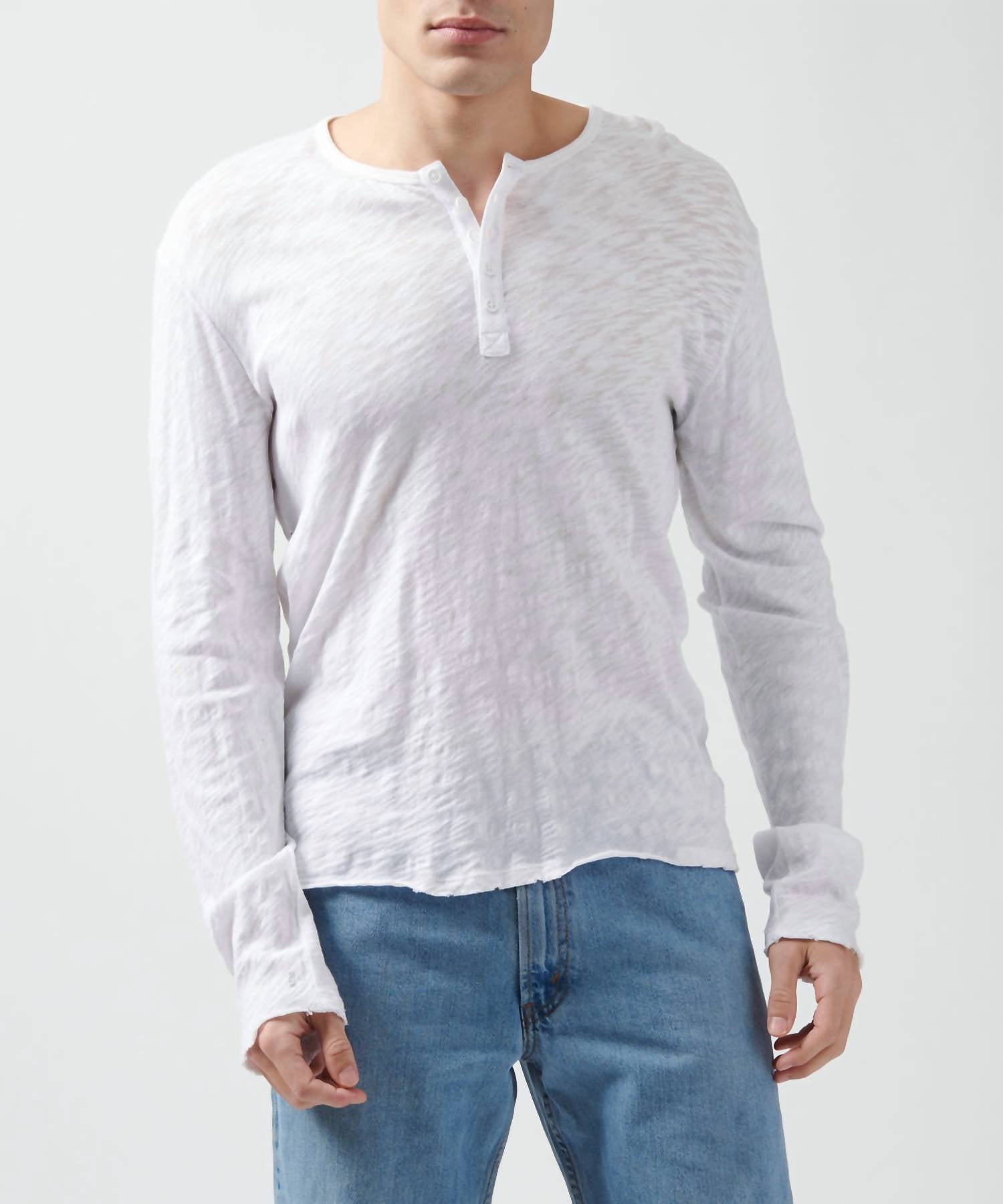 

Топ из джерси Slub Destroyed Wash Henley белого цвета ATM