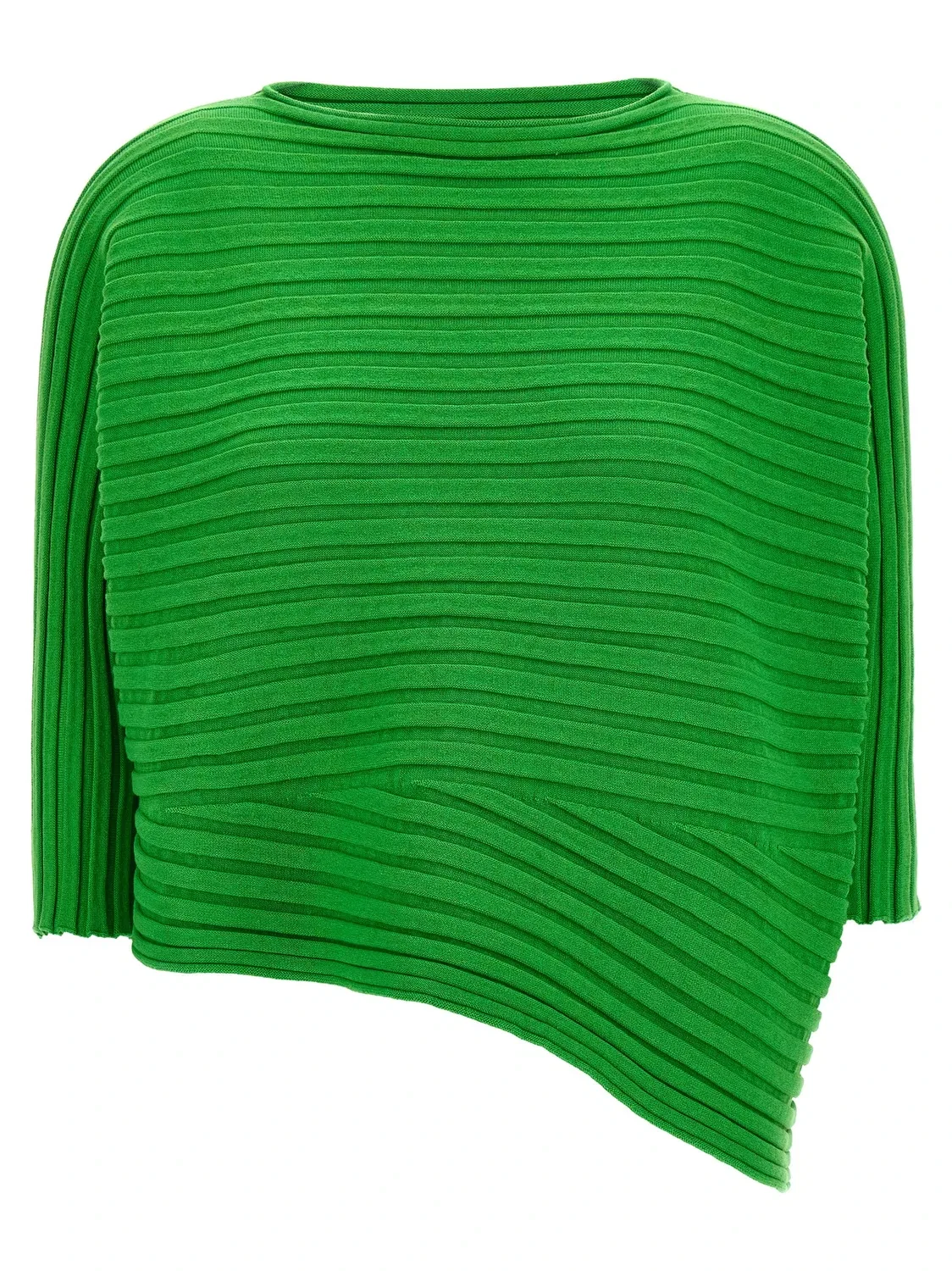 Топ из хлопка и кашемира Issey Miyake, зеленый