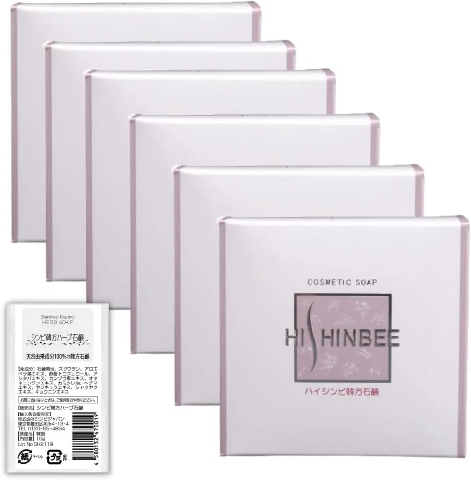 Набор мыла твердого Shinbee Oriental Hyshinbi 120 г 6 шт + 10 г, очищение пор, для лица и тела