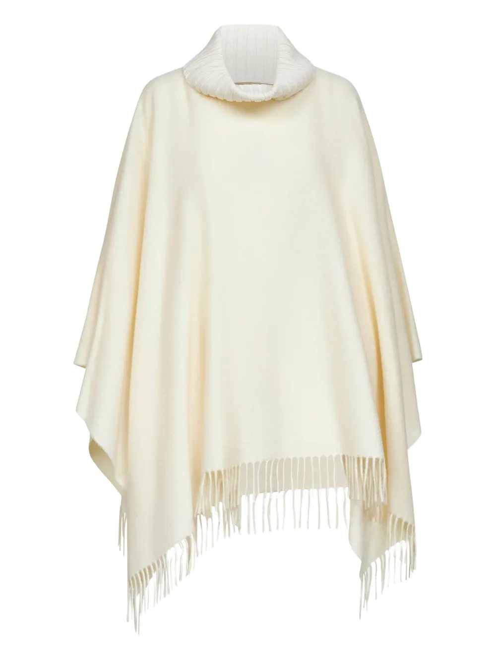 

Пончо с бахромой из ребристой ткани Blanca Vita, нейтральный, Белый, Пончо с бахромой из ребристой ткани Blanca Vita, нейтральный