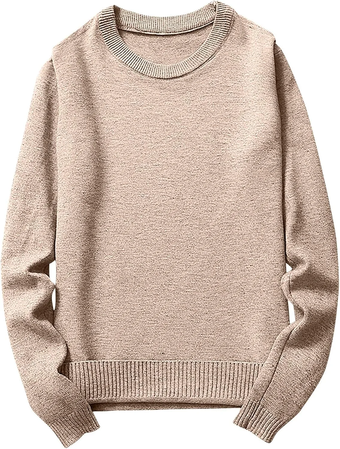 

Мужской свитер с круглым вырезом, вязаный, свободного кроя AQAYL