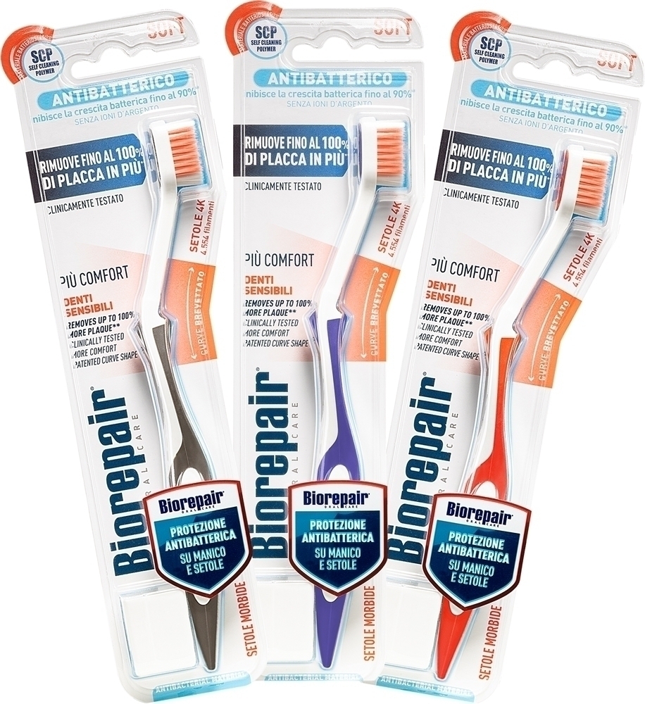 Чувствительная мягкая зубная щетка Biorepair, 1 шт — фото 2