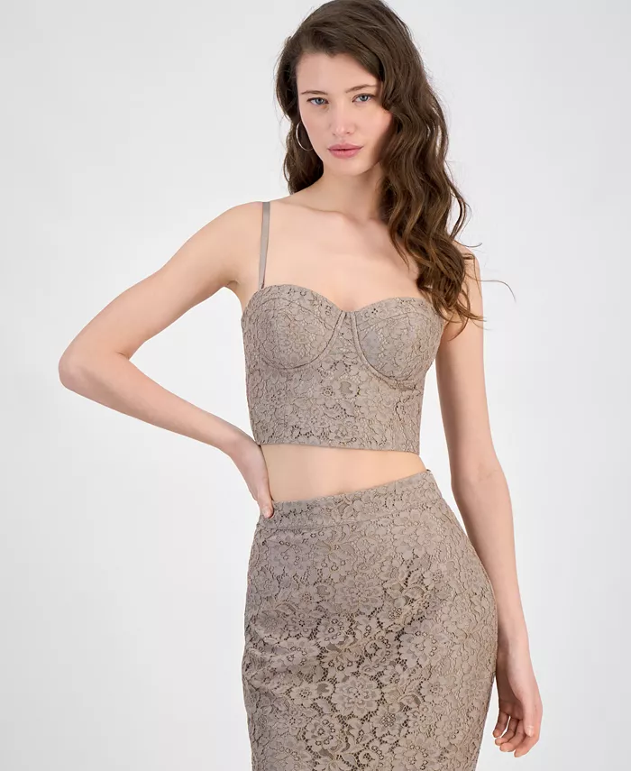

Женский укороченный кружевной корсет Josiane GUESS, коричневый