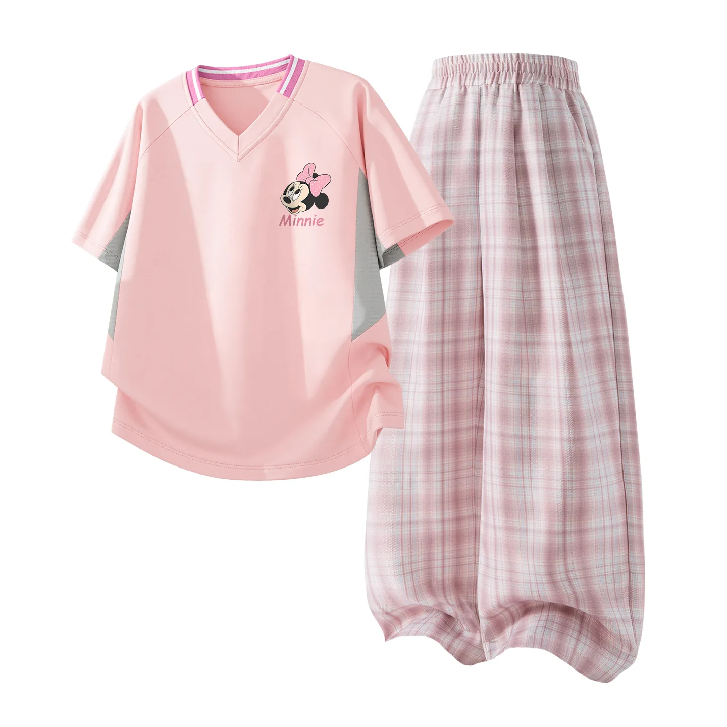 Детская спортивная одежда с V-образным вырезом Disney, Di Smiling Pink+Pure Pink — фото 3