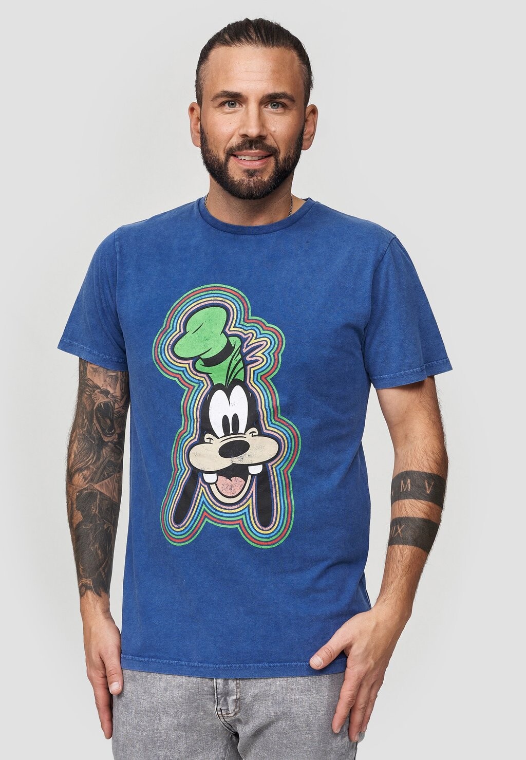 

Футболка с принтом DISNEY GOOFY OUTLINE Re:Covered, цвет blau