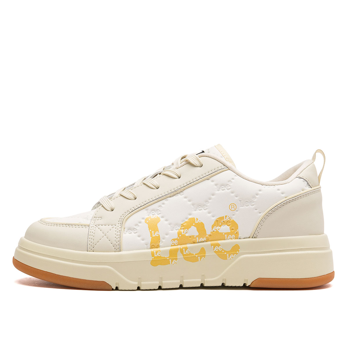 

Lee Скользоустойчивые унисекс скейтерские кеды низкие бежевые, цвет Beige