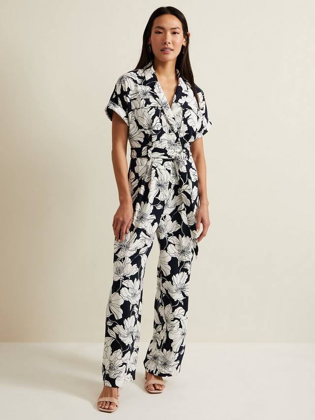 

Комбинезон с цветочным узором constance Phase Eight, цвет Navy/Ivory