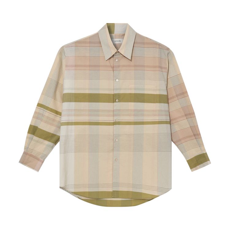 

Рубашка Lemaire Relaxed Shirt 'Beige/Cream/Light Blue', белый