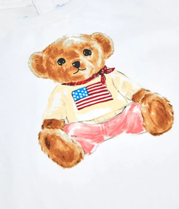 Футболка с изображением медведя regular fit Polo Ralph Lauren, белый — фото 3