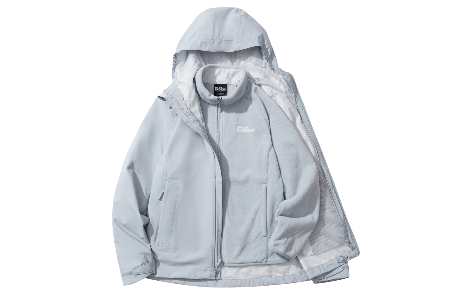 

JACK WOLFSKIN Женская ветровка для походов и города, Powder Blue/1294
