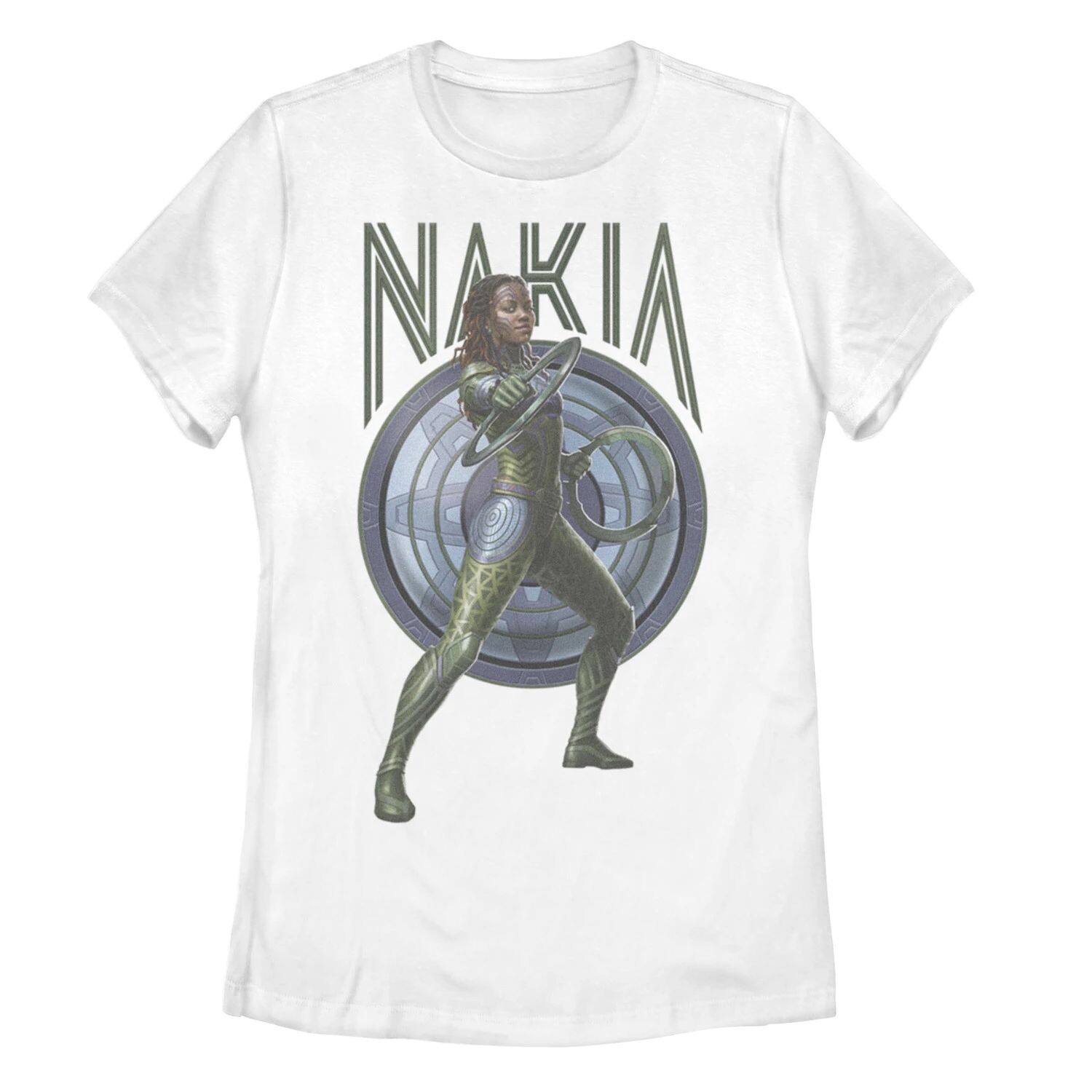 

Футболка с изображением синего щита Marvel Black Panther: Wakanda Forever Nakia для юниоров Licensed Character, белый, Синий, Футболка с изображением синего щита Marvel Black Panther: Wakanda Forever Nakia для юниоров Licensed Character, белый