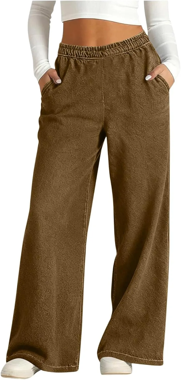 Джинсы для женщин High Waisted Stretchy Wide Leg с карманами