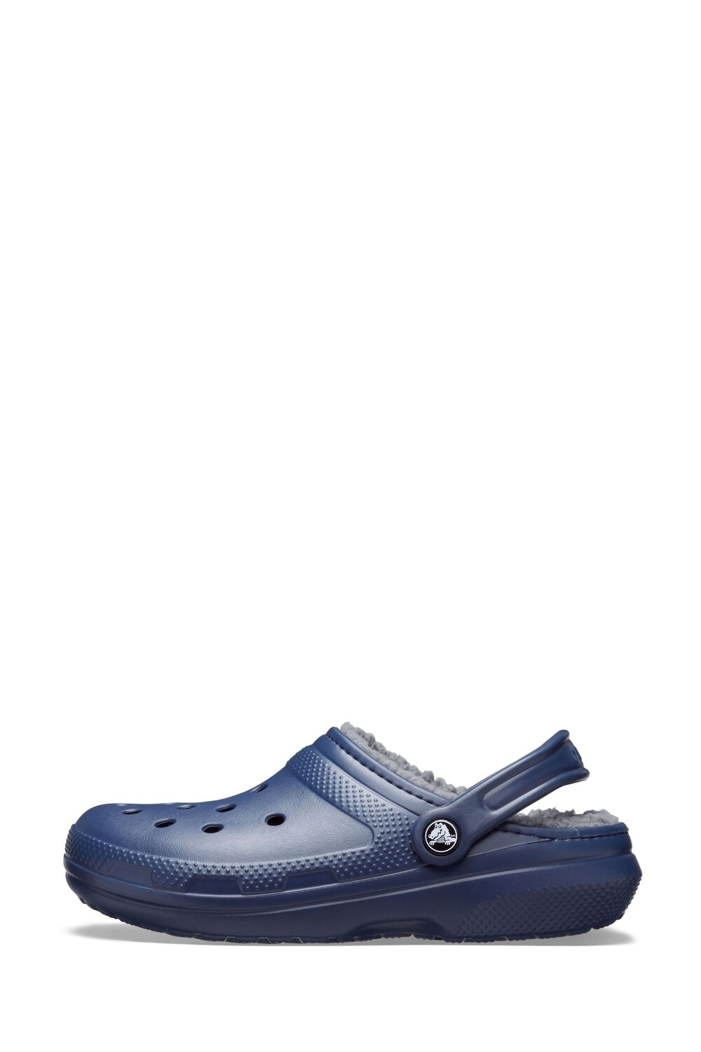 Классические сабо с пушистой подкладкой Crocs, синий — фото 2