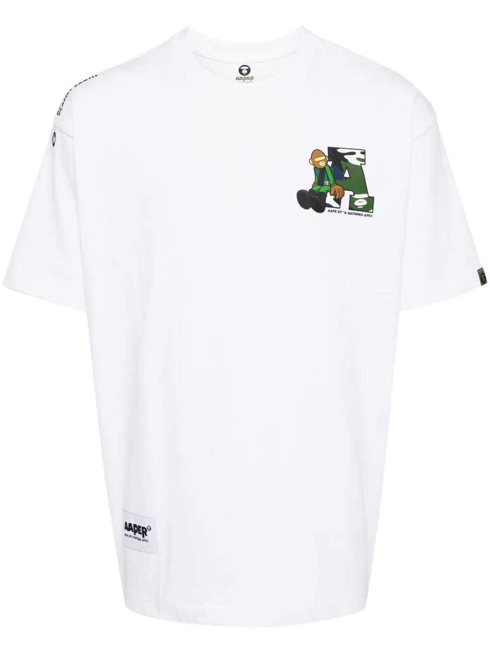 

Футболка с графичным принтом AAPE BY *A BATHING APE, белый