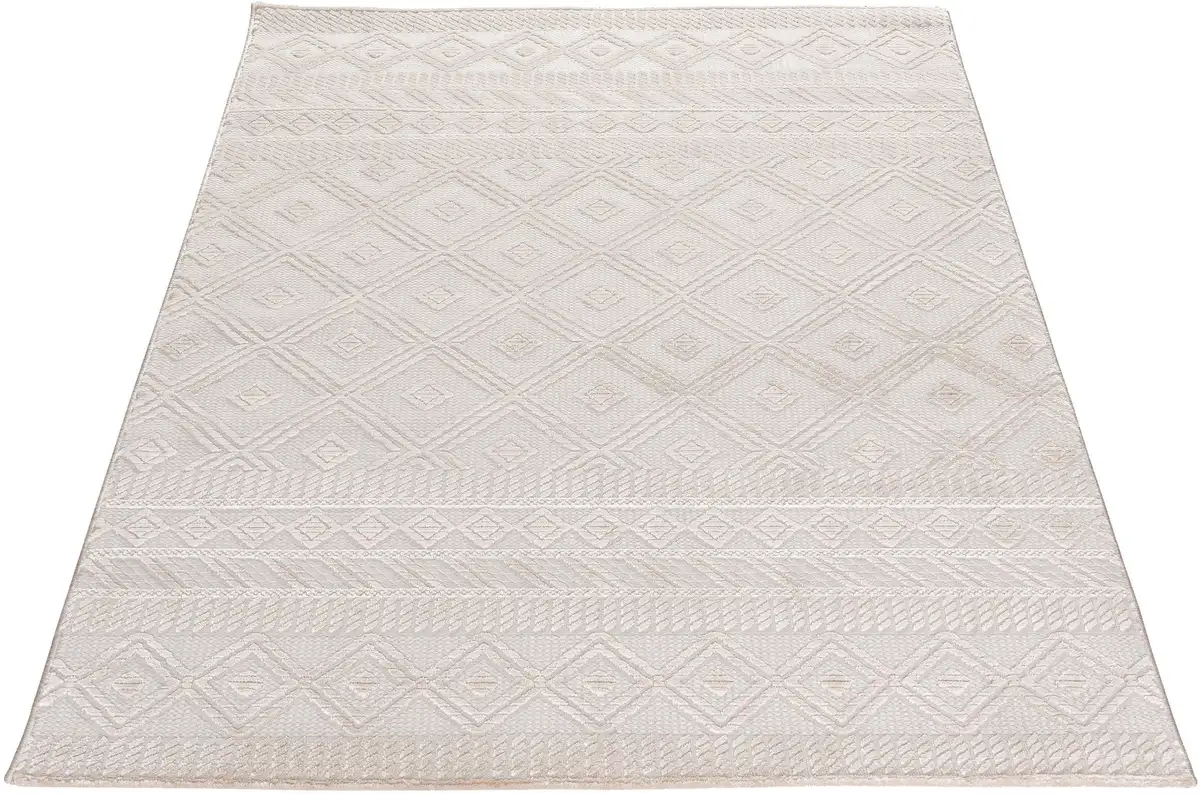 

Ковер Сехразат "Люкс 6700", прямоугольный, гостиная, короткий ворс, структура высокий-низкий Sehrazat 120х170 см, бежевый