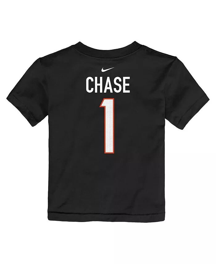 Футболка Ja'Marr Chase Black Cincinnati Bengals с именем и номером игрока для мальчиков и девочек Nike — фото 2
