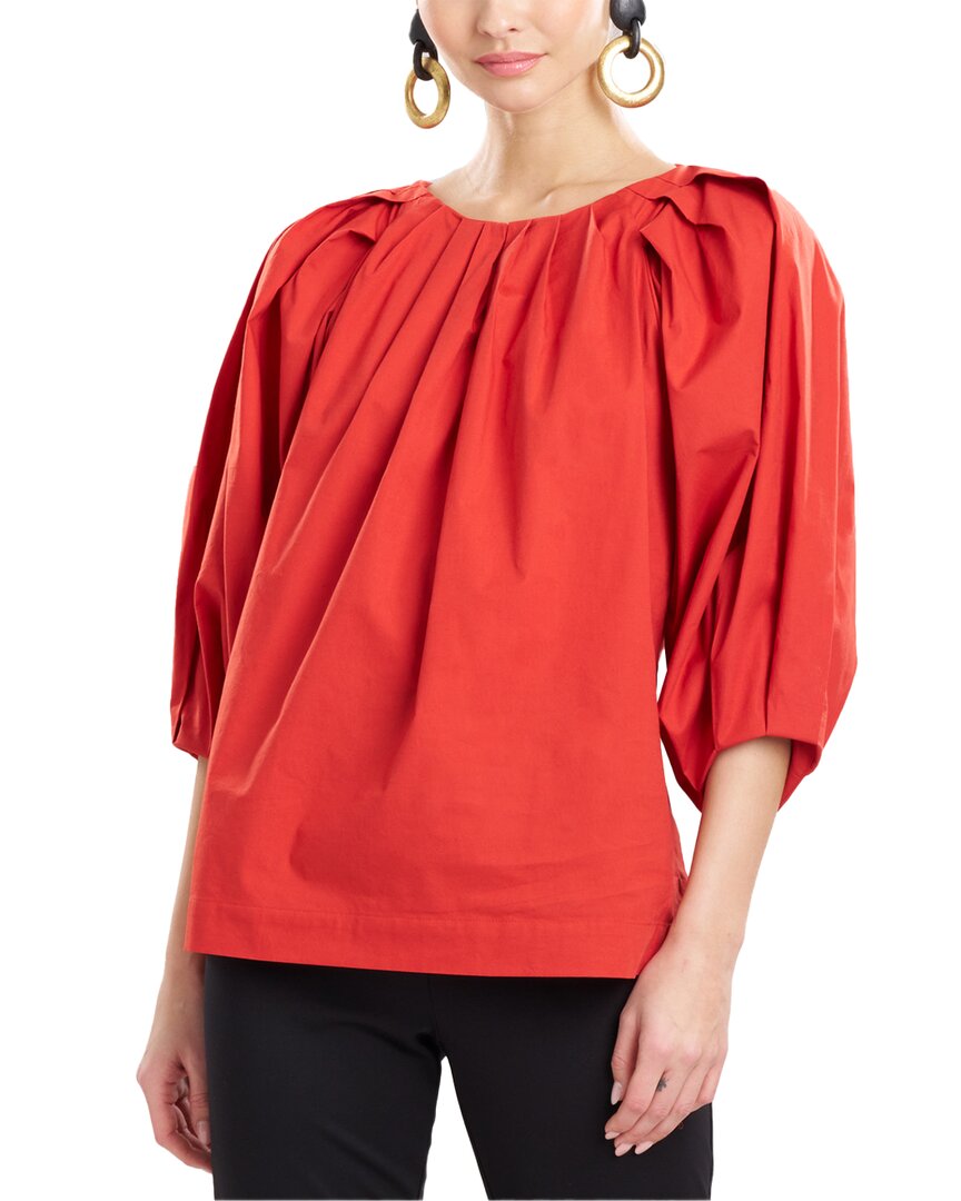 

Плиссированный топ Natori, красный