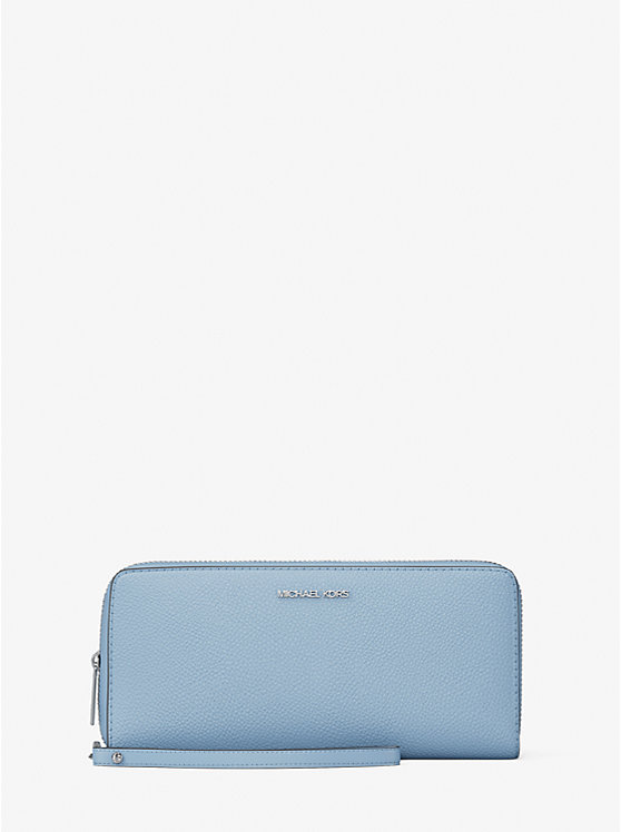 

Большой континентальный кошелек из шагреневой кожи Michael Kors, синий