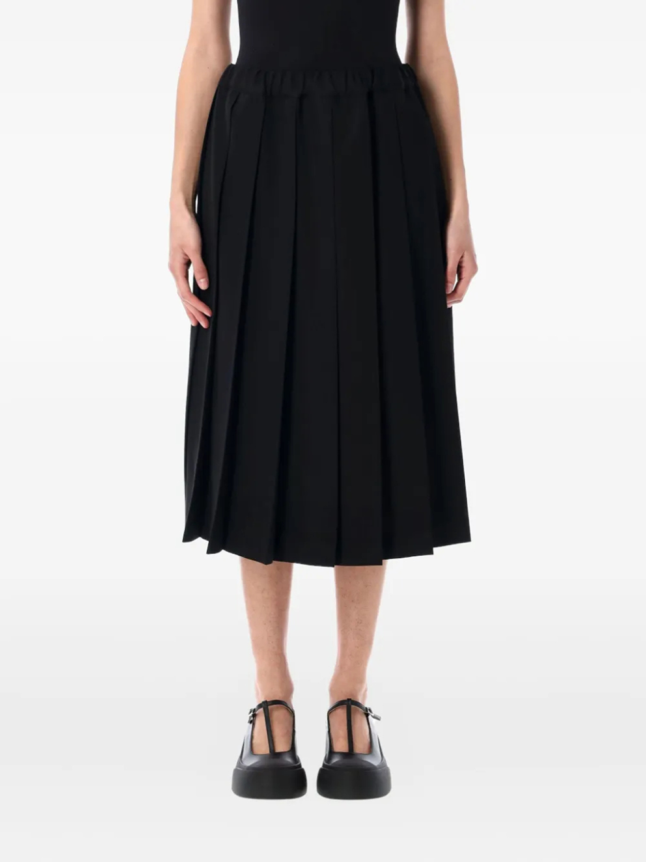 

Плиссированная юбка миди Comme Des Garçons Girl, черный