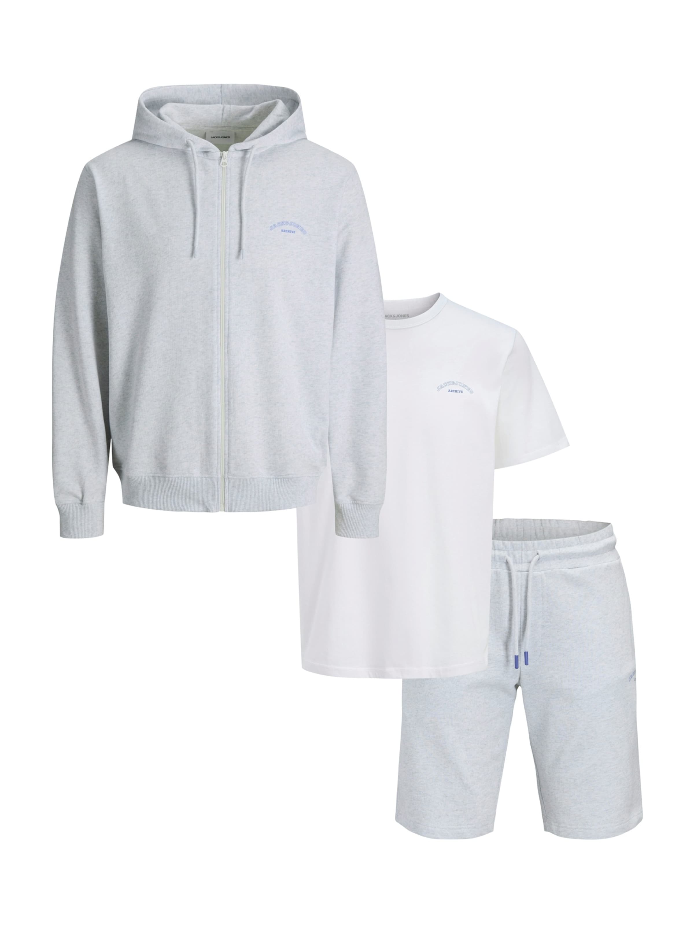 

JACK & JONES Спортивный костюм 'JJCOLLEGE' в крапчатом сером цвете