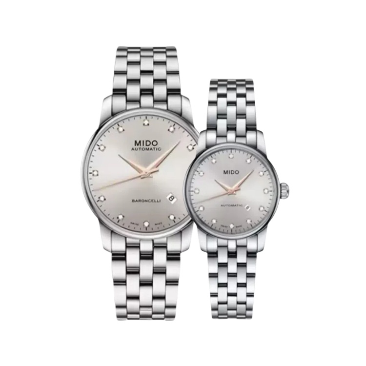 

MIDO Часы Belem Cereli Series Couple's Watch Automatic Mechanical Movement Unisex Watch 38 Silver Dial Steel Case, Silver