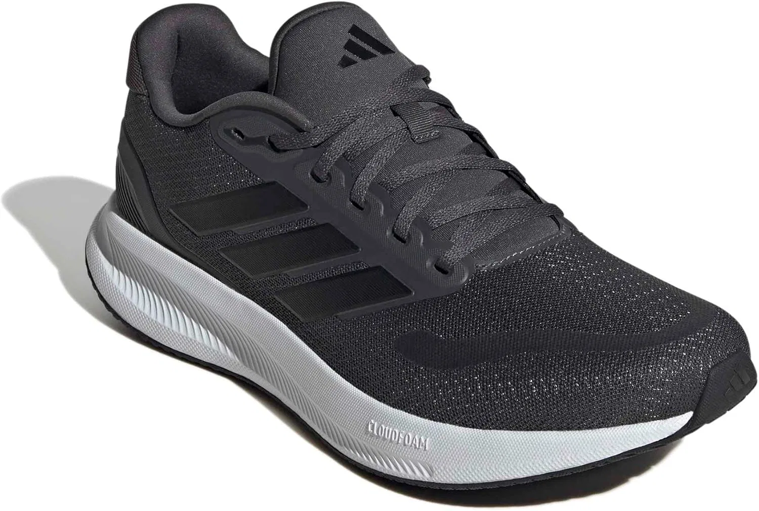 Мужские беговые кроссовки Adidas Runfalcon 5, Grey Six Core Black Cloud White — фото 4